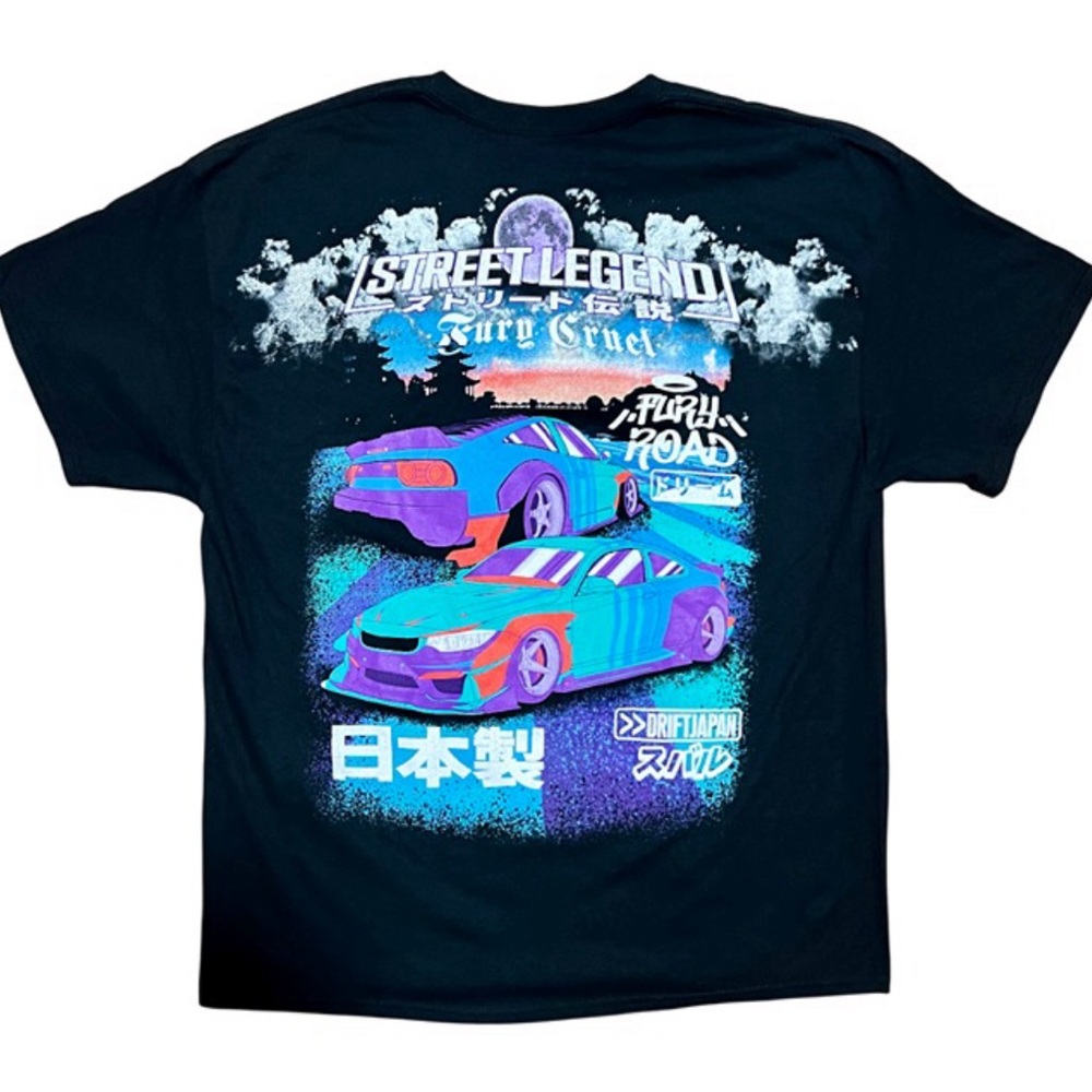 Street Legend Japanese Racing Fury Road Graphic T-Shirt